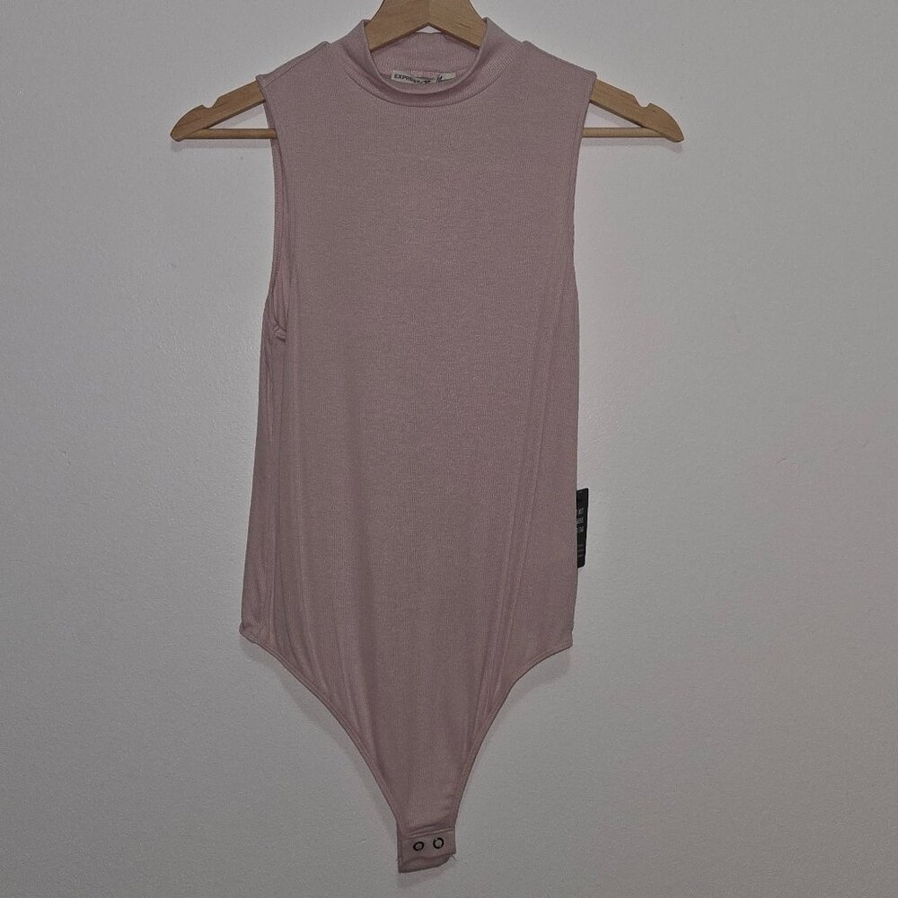 Express One Eleven Sleeveless Ribbed Bodysuit NWT!! - Pink - Small